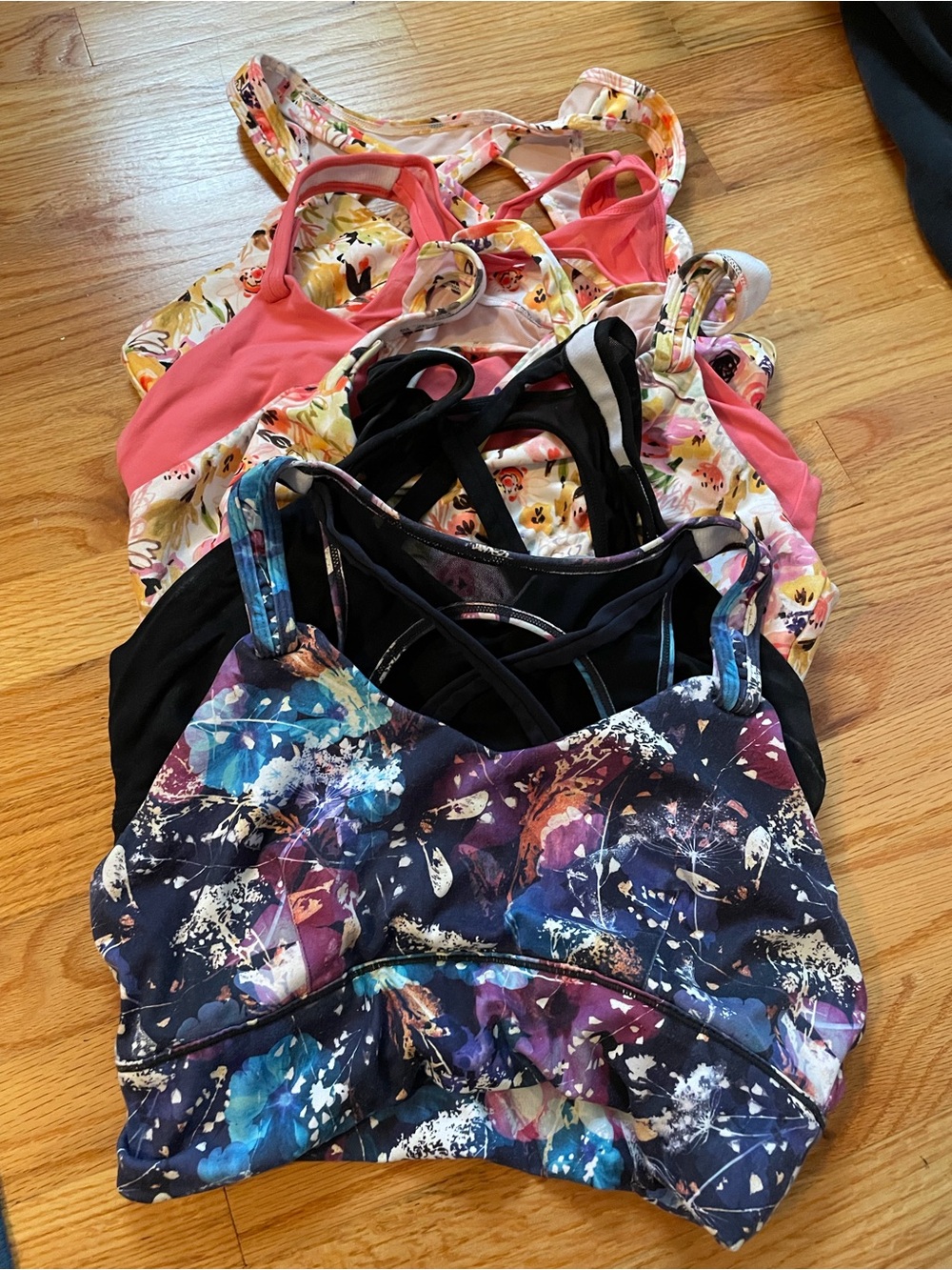 Floral & Solid Nursing Bras Pack - Pink, Black, Multicolor